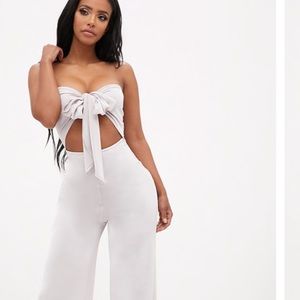Pretty little thing grey jumpsuit